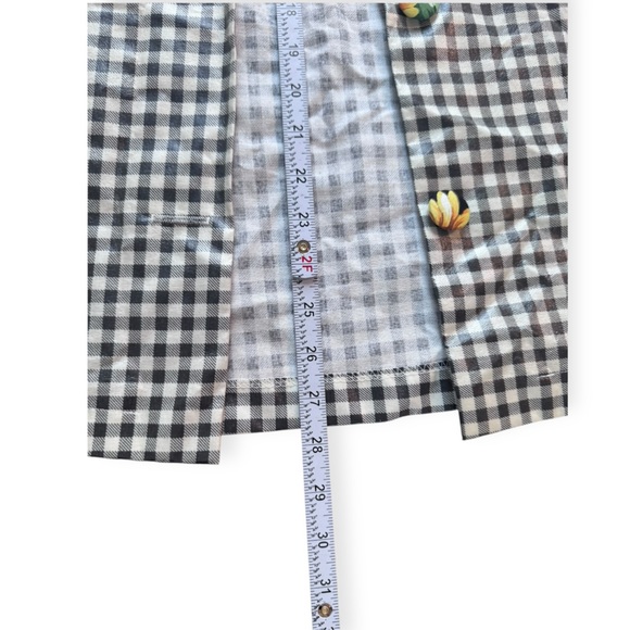 Vintage 90’s Girls Checkered Sunflower Rain Coat (Missing 2 Buttons) - Picture 5 of 7